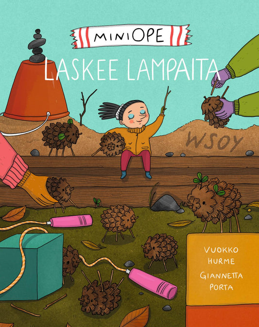 Etukansi. Vuokko Hurme. Giannetta Porta. Miniope laskee lampaita.