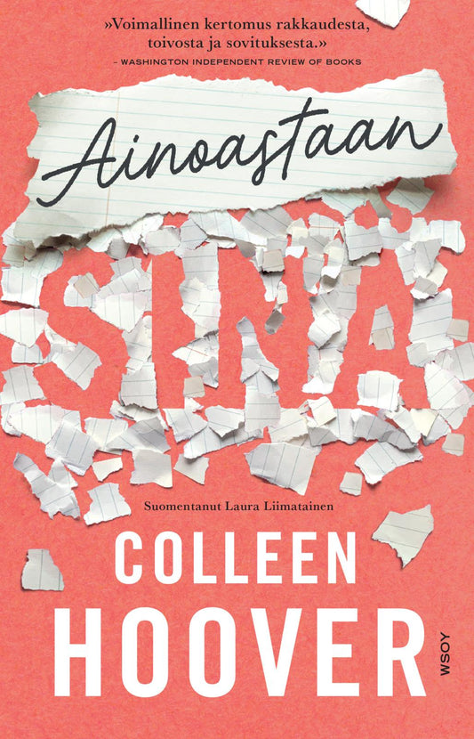 Etukansi. Colleen Hoover. Ainoastaan sinä.