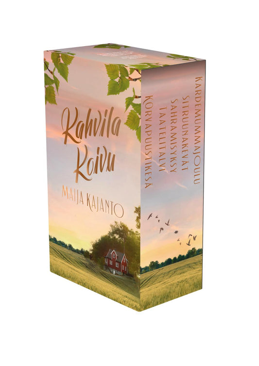 Etukansi. Maija Kajanto. Kahvila Koivu -pokkariboksi.