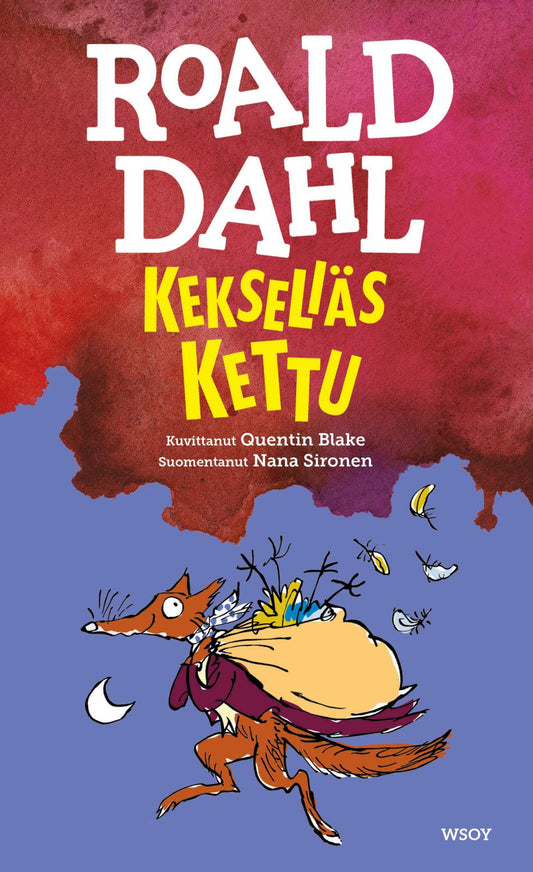 Etukansi. Roald Dahl. Quentin Blake. Kekseliäs kettu.