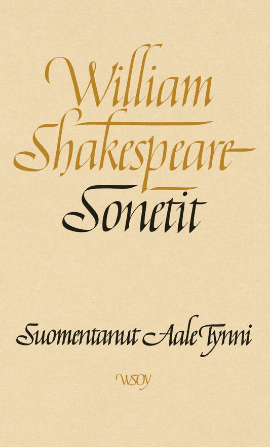 Etukansi. William Shakespeare. Sonetit.