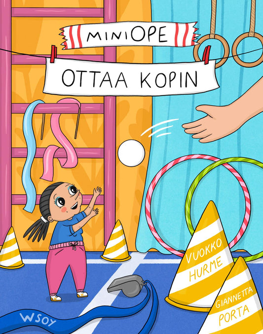 Etukansi. Vuokko Hurme. Giannetta Porta. Miniope ottaa kopin.