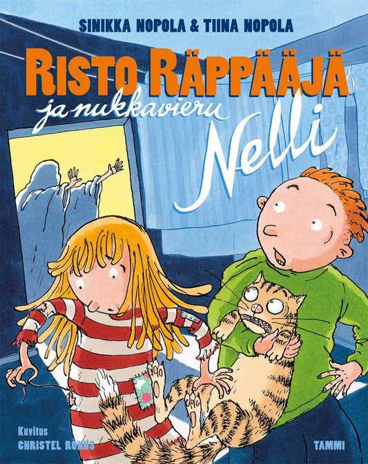 Etukansi. Sinikka Nopola. Tiina Nopola. Christel Rönns. Risto Räppääjä ja nukkavieru Nelli.