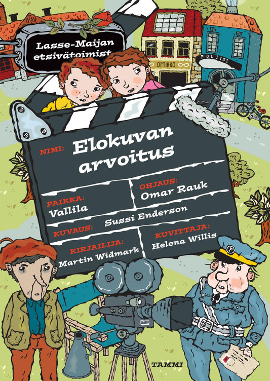 Etukansi. Martin Widmark. Helena Willis. Elokuvan arvoitus. Lasse-Maijan etsivätoimisto.