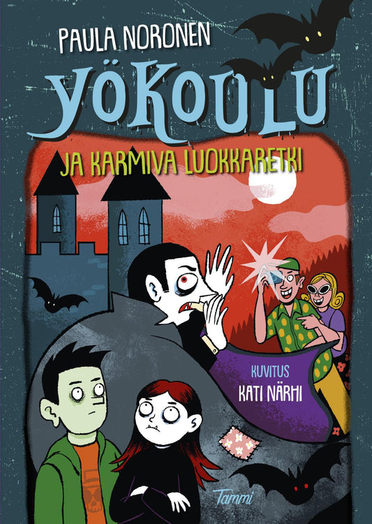 Etukansi. Kati Närhi. Paula Noronen. Yökoulu ja karmiva luokkaretki.