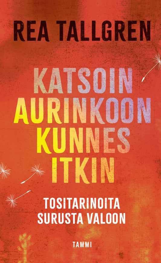 Etukansi. Rea Tallgren. Katsoin aurinkoon kunnes itkin.