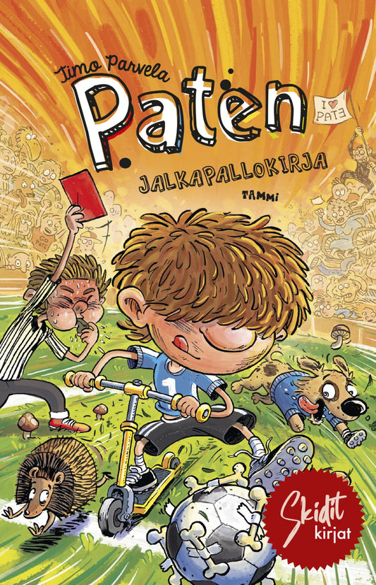 Etukansi. Timo Parvela. Pasi Pitkänen. Paten jalkapallokirja.