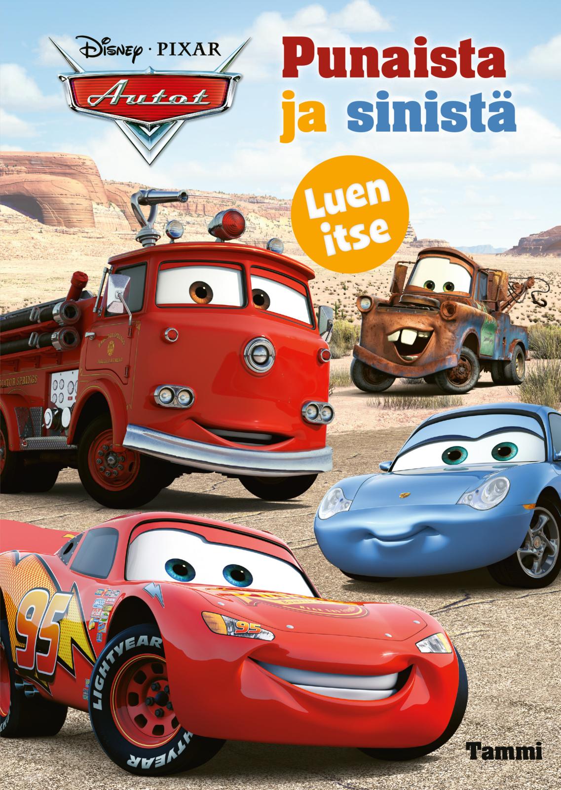 Disney Pixar Autot. Punaista ja sinistä. Luen itse