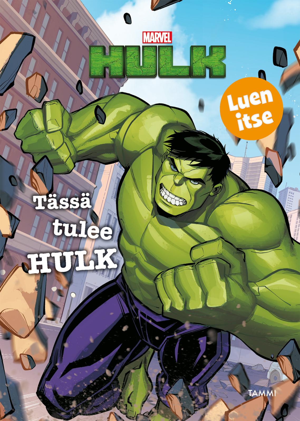 Marvel. Tässä tulee Hulk. Luen itse.