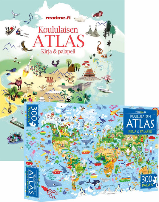 Etukansi. Jana Curll. Koululaisen Atlas.