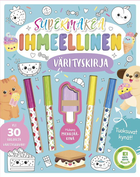 Etukansi. Readme.fi. Ihmeelllinen värityskirja - Tuoksuvat kynät.