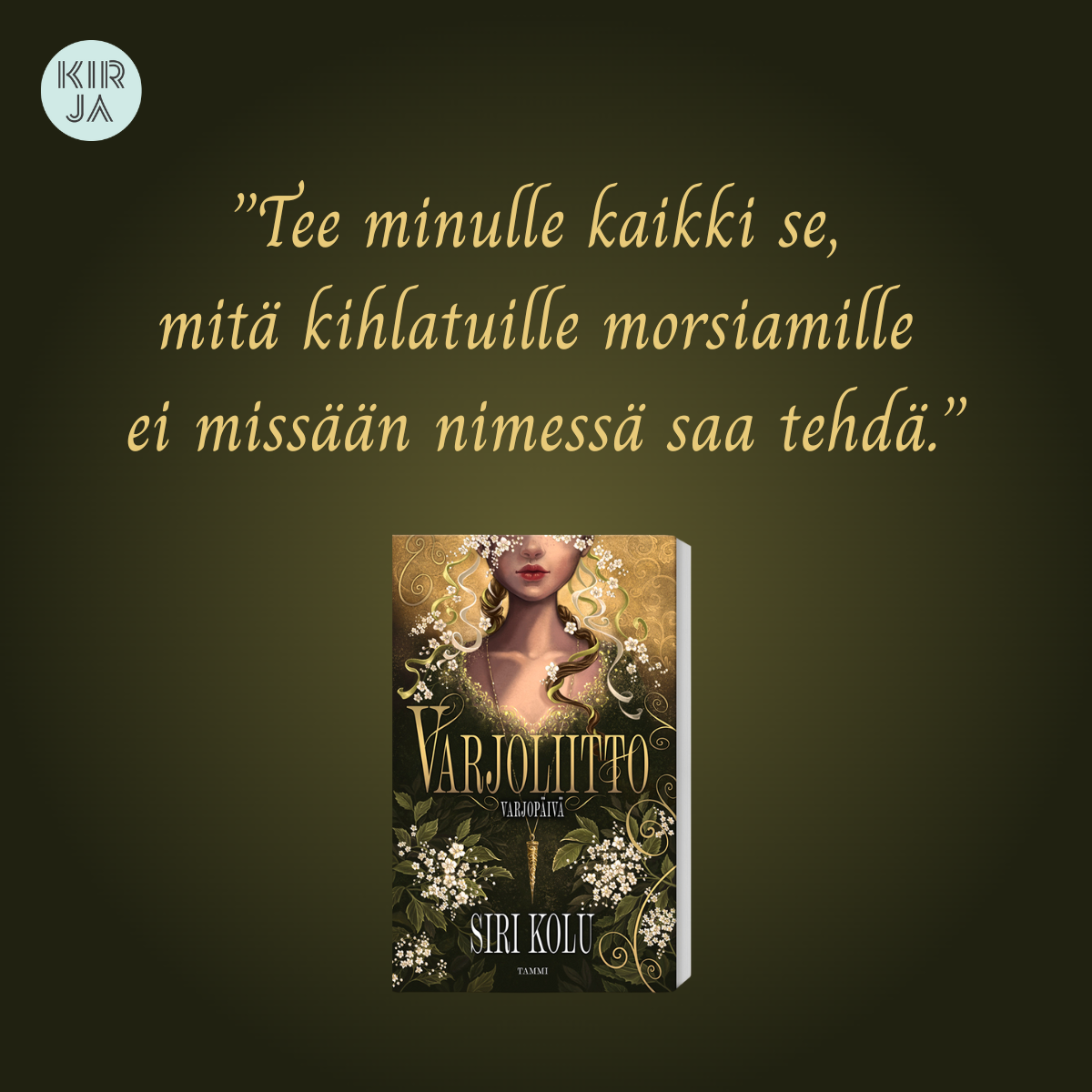 Varjoliitto-kirja ja sitaatti