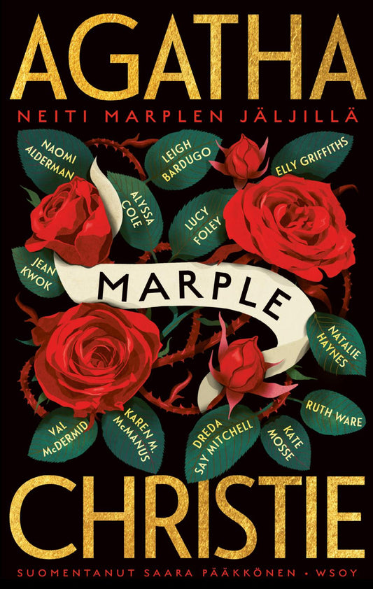Etukansi. Elly Griffiths. Naomi Alderman. Leigh Bardugo. Alyssa Cole. Lucy Foley. Natalie Haynes. Jean Kwok. Val McDermid. Karen M. McManus. Dreda Say Mitchell. Kate Mosse. Ruth Ware. Neiti Marplen jäljillä.