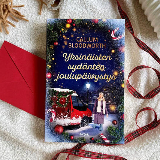 Callum Bloodworthin joulukirja Yk­si­näis­ten sy­dän­ten jou­lu­päi­vys­tys