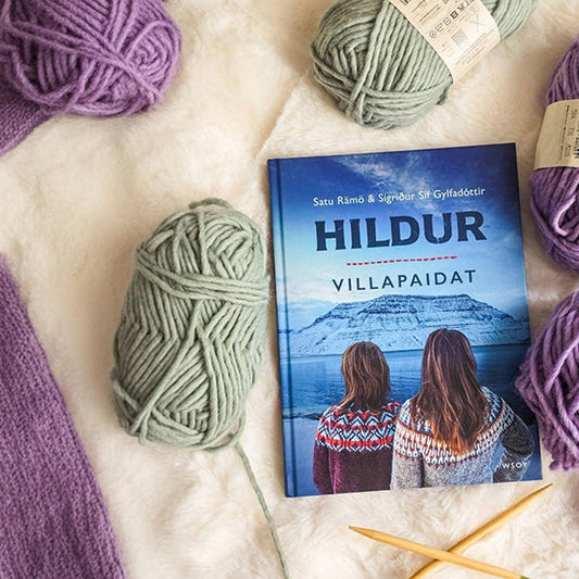 Kuvassa on Hildur-villapaidat -kirja.