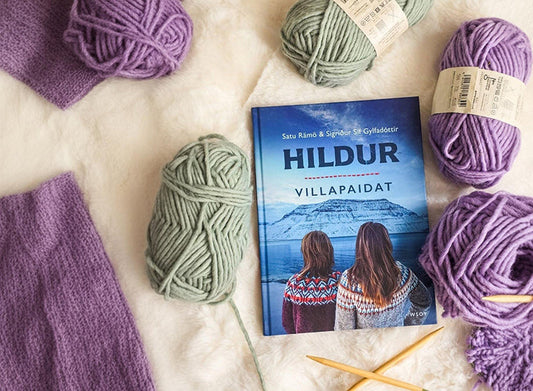 Kuvassa on Hildur-villapaidat -kirja.
