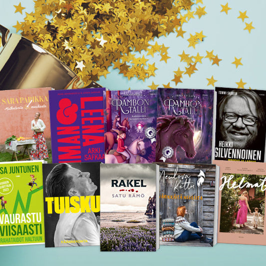 Vuoden 2024 myydyimmät kirjat kirja.fi-verkkokaupassa.