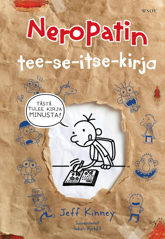 Etukansi. Jeff Kinney. Neropatin päiväkirja: Tee-se-itse-kirja.