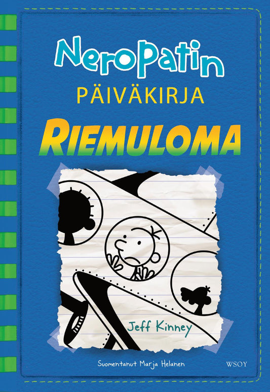 Etukansi. Jeff Kinney. Neropatin päiväkirja: Riemuloma.