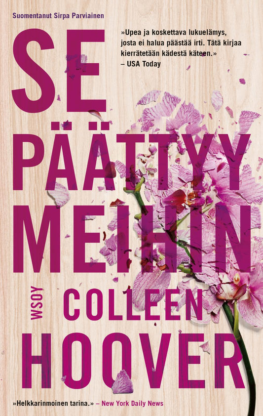 Etukansi. Colleen Hoover. Se päättyy meihin.