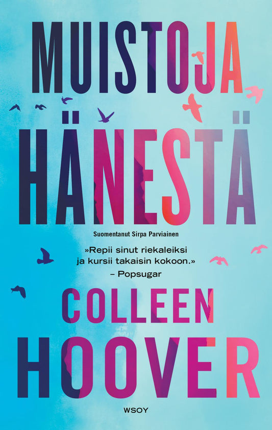 Etukansi. Colleen Hoover. Muistoja hänestä.