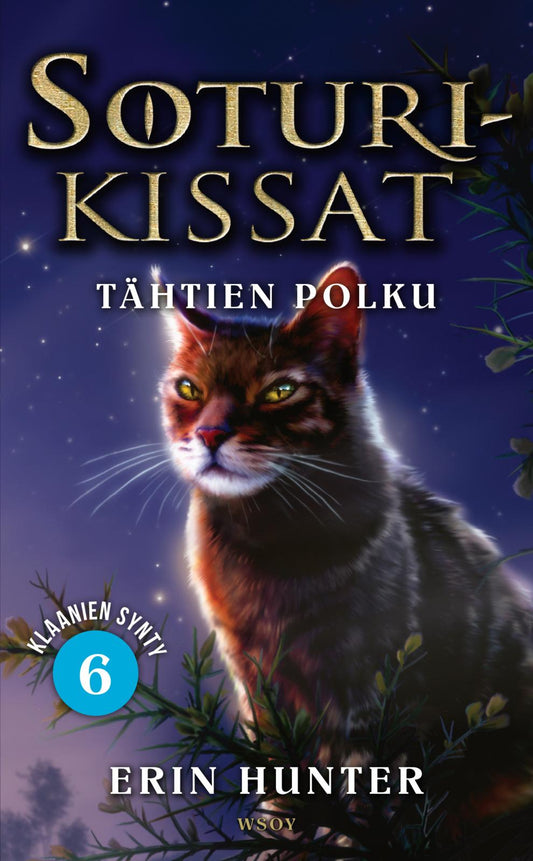 Etukansi. Erin Hunter. Soturikissat: Klaanien synty 6: Tähtien polku.