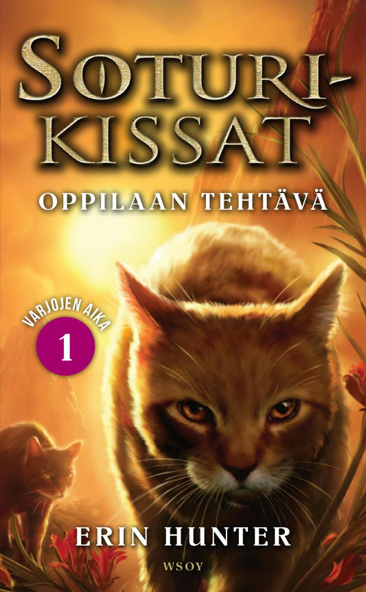 Etukansi. Erin Hunter. Soturikissat: Varjojen aika 1: Oppilaan tehtävä.