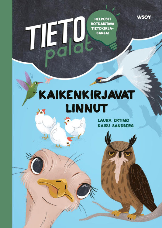 Etukansi. Kaisu Sandberg. Laura Ertimo. Tietopalat: Kaikenkirjavat linnut.