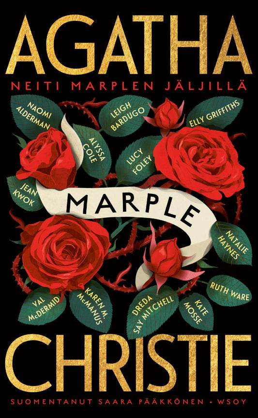Etukansi. Elly Griffiths. Naomi Alderman. Leigh Bardugo. Alyssa Cole. Lucy Foley. Natalie Haynes. Jean Kwok. Val McDermid. Karen M. McManus. Dreda Say Mitchell. Kate Mosse. Ruth Ware. Neiti Marplen jäljillä.