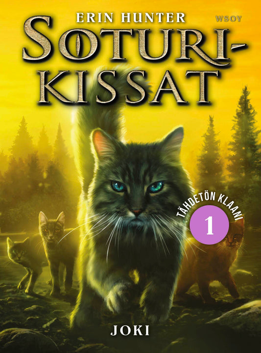 Etukansi. Erin Hunter. Soturikissat: Tähdetön klaani 1: Joki.