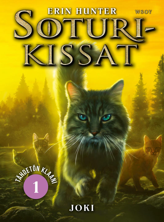 Etukansi. Erin Hunter. Soturikissat: Tähdetön klaani 1: Joki.