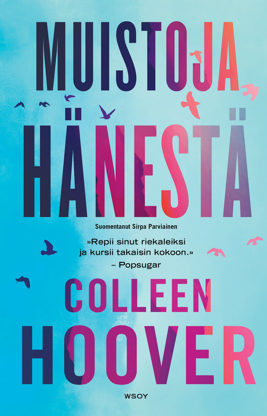 Etukansi. Colleen Hoover. Muistoja hänestä.