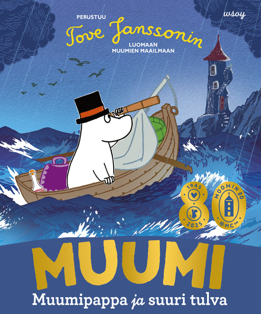 Etukansi. Tove Jansson. Tove Jansson. Muumipappa ja suuri tulva.