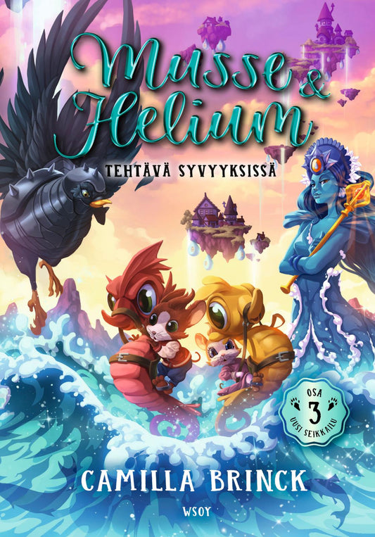 Etukansi. Camilla  Brinck. Shen Fei. Musse ja Helium Uusi seikkailu 3: Tehtävä syvyyksissä.