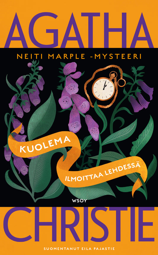 Etukansi. Agatha Christie. Kuolema ilmoittaa lehdessä.