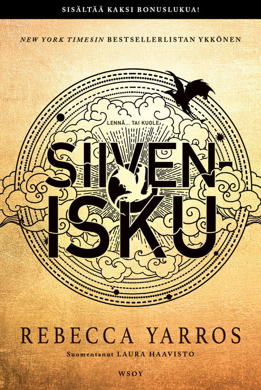 Etukansi. Rebecca Yarros. Siivenisku (bonusluvuilla).