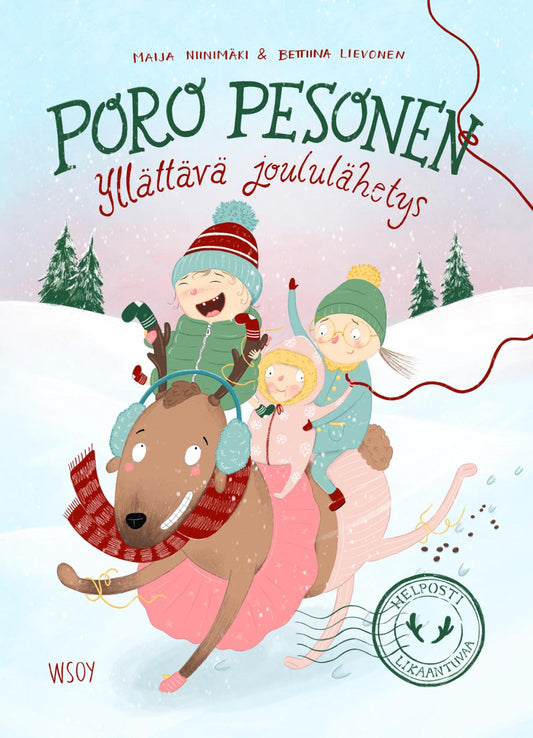 Etukansi. Maija Niinimäki. Bettiina Lievonen. Poro Pesonen: Yllättävä joululähetys.