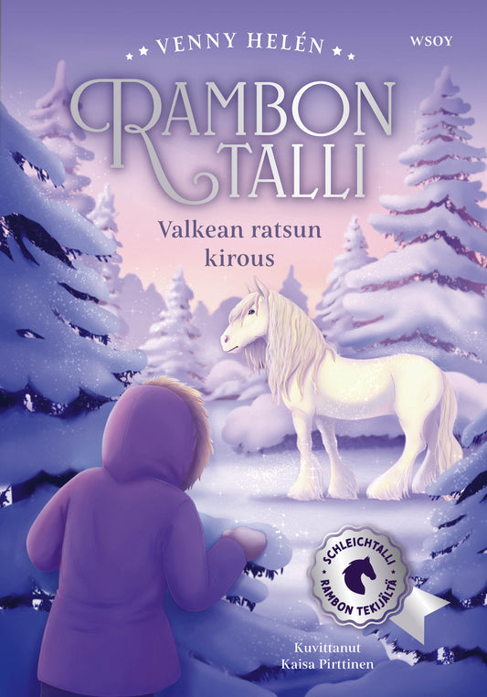 Etukansi. Venny Helén. Kaisa Pirttinen. Rambon talli: Valkean ratsun kirous (signeerattu).
