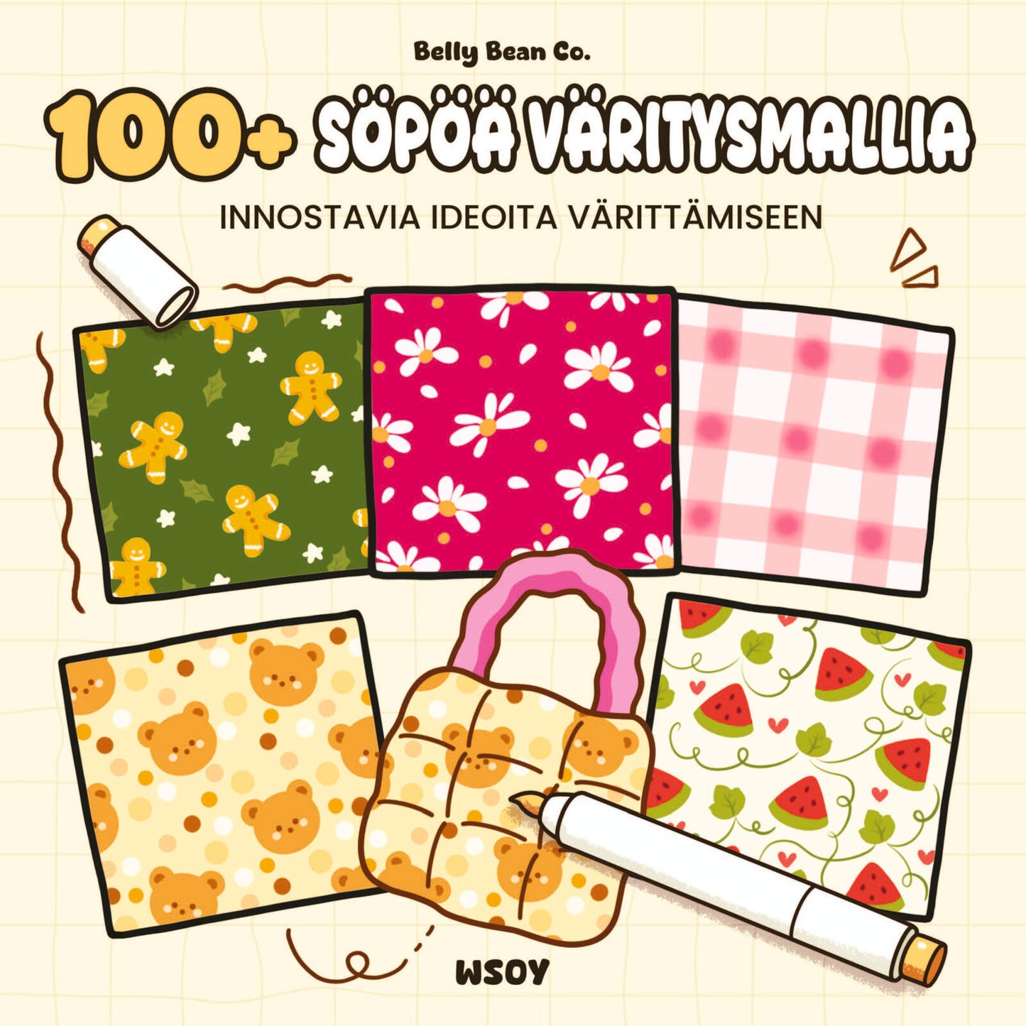 Belly Bean Co. 100+ söpöä väritysmallia