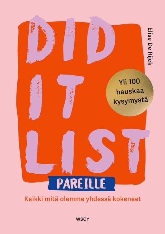 Etukansi. Elise de Rijck. Did It List pareille.