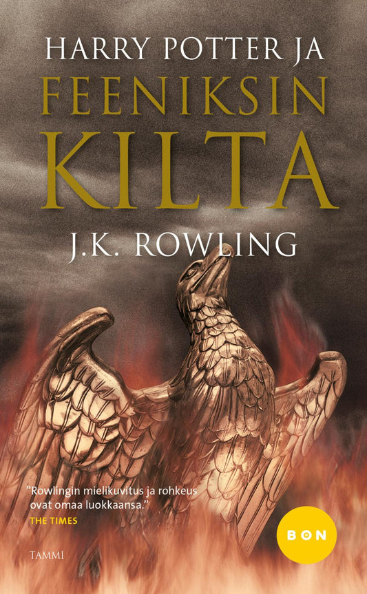 Etukansi. J.K. Rowling. Harry Potter ja Feeniksin kilta.