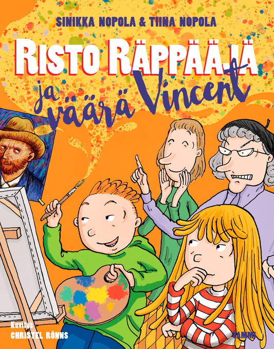 Etukansi. Sinikka Nopola. Tiina Nopola. Christel Rönns. Risto Räppääjä ja väärä Vincent.