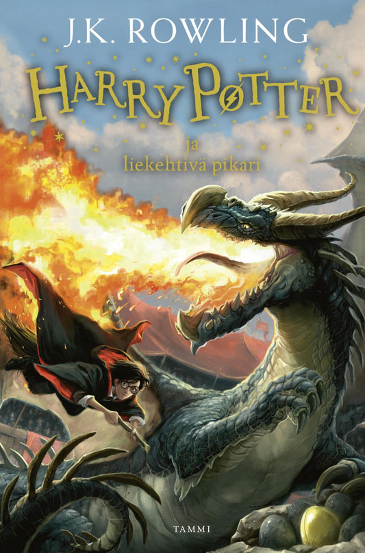 Etukansi. J.K. Rowling. Harry Potter ja liekehtivä pikari.