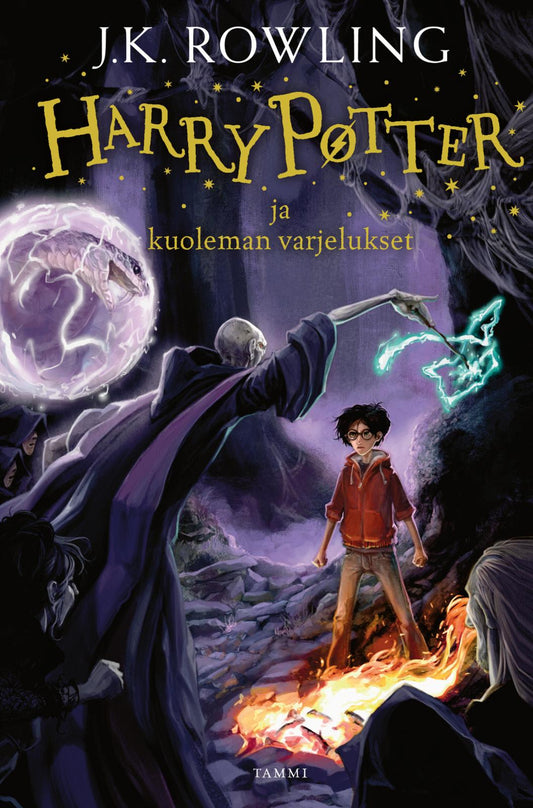Etukansi. J.K. Rowling. Harry Potter ja kuoleman varjelukset.