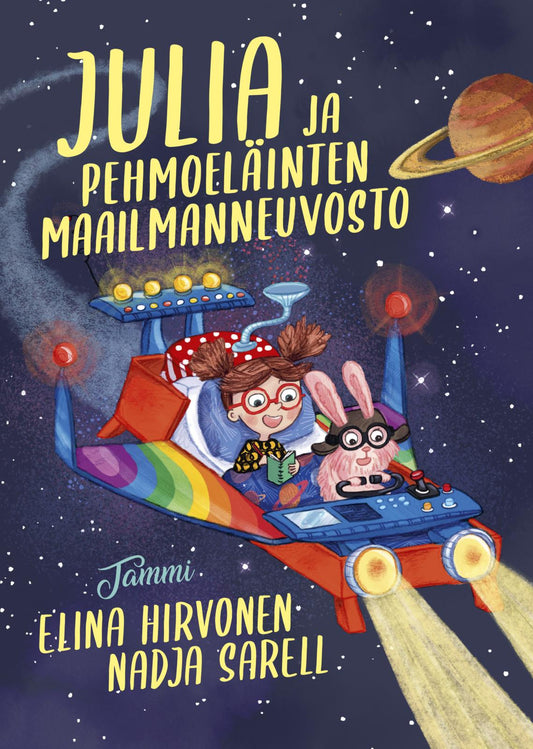 Etukansi. Elina Hirvonen. Nadja Sarell. Julia ja Pehmoeläinten Maailmanneuvosto.