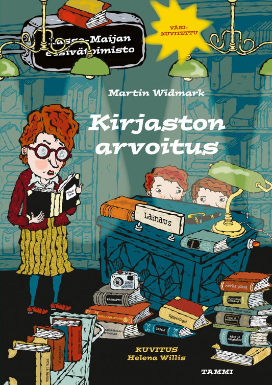 Etukansi. Martin Widmark. Helena Willis. Kirjaston arvoitus. Lasse-Maijan etsivätoimisto.