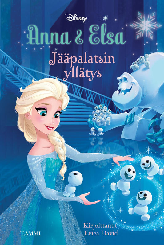 Etukansi. Disney. Erica David. Frozen. Anna & Elsa. Jääpalatsin yllätys.