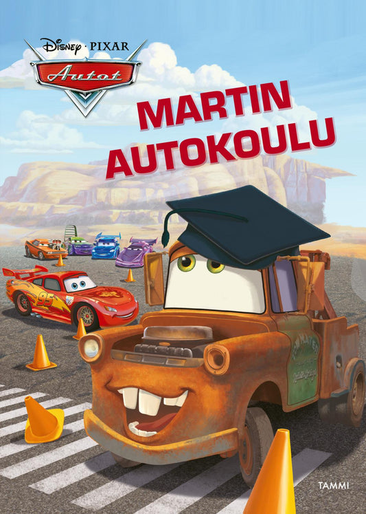 Etukansi. Disney. Disney Pixar. Autot. Martin autokoulu.