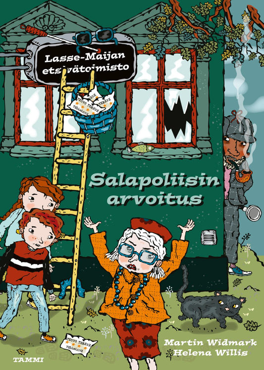 Etukansi. Martin Widmark. Helena Willis. Salapoliisin arvoitus. Lasse-Maijan etsivätoimisto.