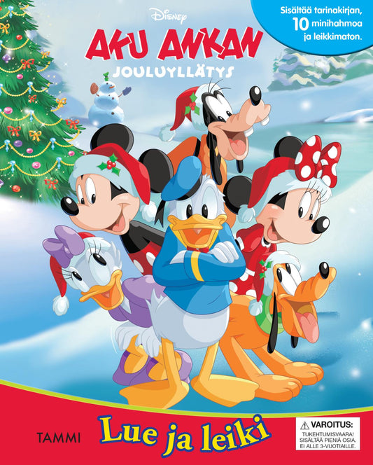 Etukansi. Disney. Disney. Aku Ankan jouluyllätys. Lue ja leiki.